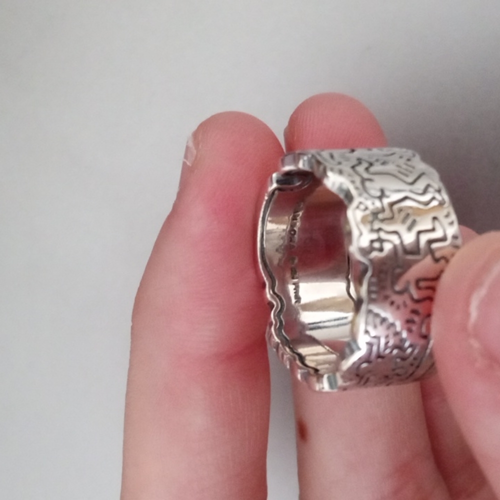 Wide Ring Keith Haring™ x Pandora Line Art Love and People brand new! - Picture 6 of 8